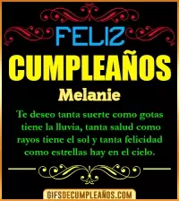 Frases de Cumpleaños Melanie